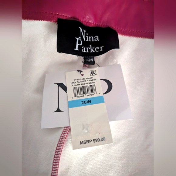 Nina Parker Faux Leather Joggers Size 20 - Picture 4 of 5